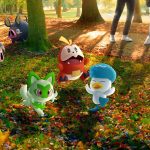 Pokemon GO Konfirmasi Debut Dua Pokemon Gen 9 di Event September 23 lechonk growlithe quaxly fuecoco and sprigatito playing in field cropped official art