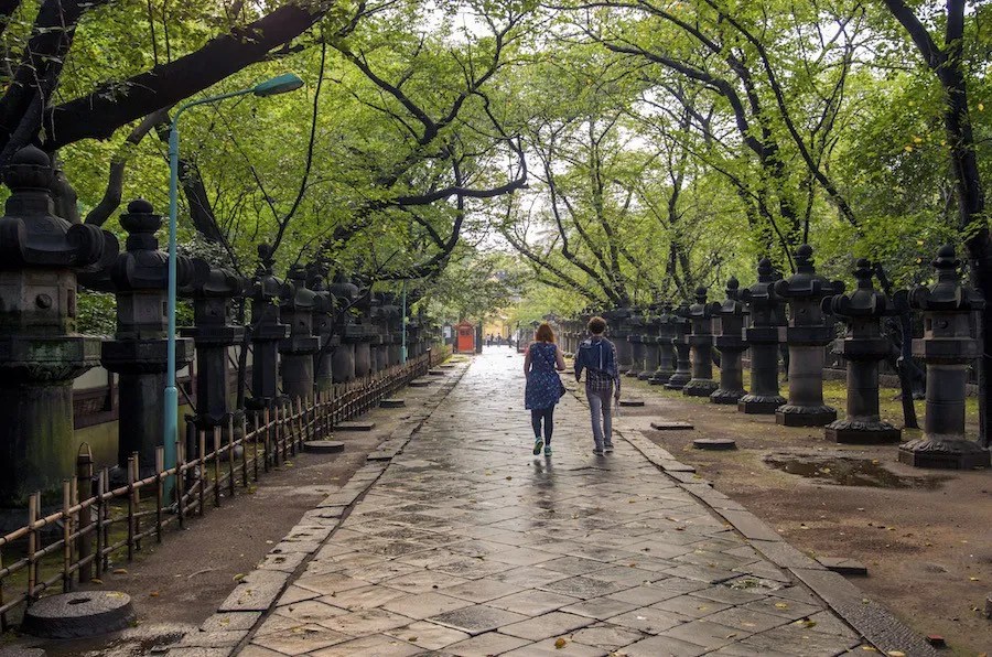 The Walkway Up to Uenos Toshogu Shrine