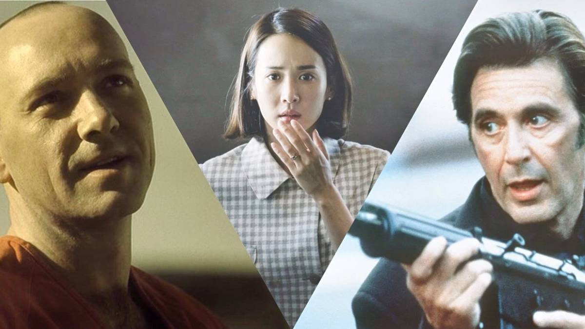 7 Thriller R-Rated Terbaik Sepanjang Masa, Peringkat Teratas 7 a split image of stills from se7en parasite and heat 1