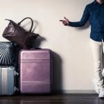 A Man in Japan with His Luggage
