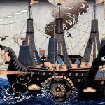 Kisah Shimoda: Bagaimana Jepang Dipaksa Membuka Negaranya 2 A Print of Commodore Matthew C. Perrys Infamous Black Ships