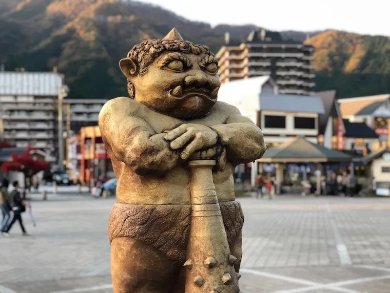 Pesona Kinugawa Onsen, Surga Pemandian Air Panas Bersejarah Dekat Nikko 6 An Oni Statue at Kinugawa Onsen