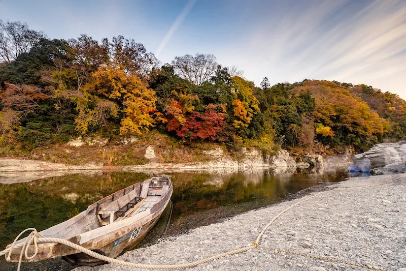 Boats Along the Arakawa in Nagatoro