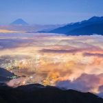 Menjelajah Suwa, Kawasan Bersejarah di Nagano yang Sarat Nuansa Mistik 7 Clouds Over Naganos Lake Suwa with Mt.Fuji in the Background