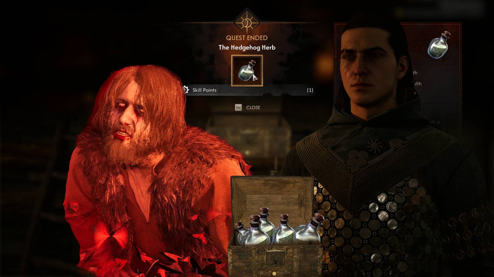the hedgehog herb quest in the blood of dawnwalker razkovinche