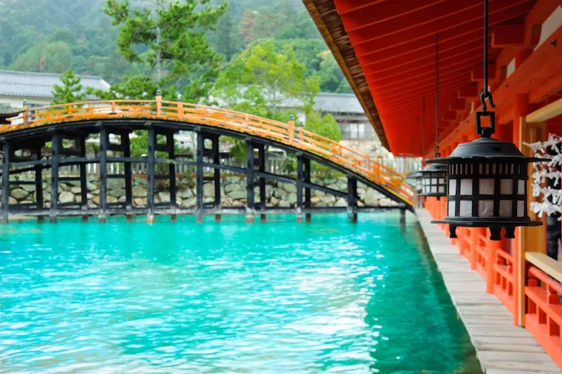 A Birdge at Hiroshimas Itsukushima Shrine