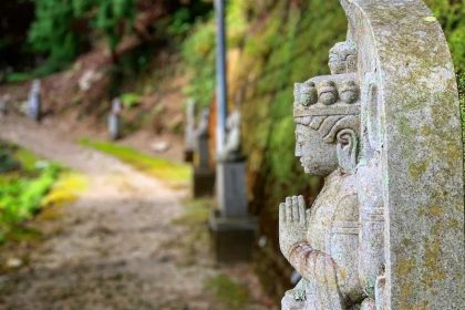 Dua dari Delapan Puluh Delapan | Kunjungan Pertamaku ke Kuil-Kuil dalam Shikoku Henro 82 A Buddhist Statue at Tairyu ji
