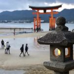 A Lantern on Miyajima at Dusk