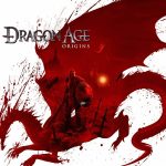 dragon age origins key art with blood red dragon