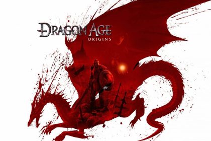 dragon age origins key art with blood red dragon