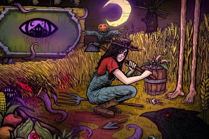 Game RPG Steam Bernuansa Stardew Valley dan Stranger Things Ini Bagaikan Mimpi Buruk yang Tak Ingin Usai 84 main character farming in welcome to elderfield key art