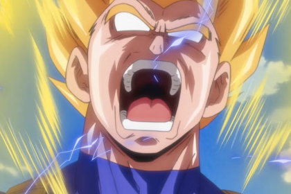 super saiyan 2 vegeta rage boosted in dragon ball z battle of gods