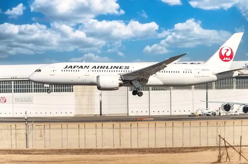 A JAL Flight Arrives at Narita