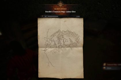 laslea glen treasure map location bandit s treasure map laslea glen quest