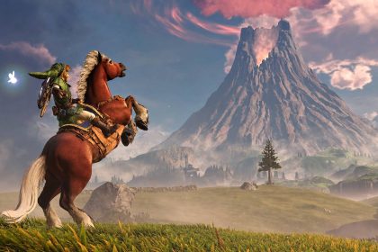 Zelda: Ocarina of Time Buktikan Tak Butuh Open World ala Breath of the Wild untuk Terasa Lebih Luas 4 link on epona with death mountain in the distance in zelda ocarina of time remake
