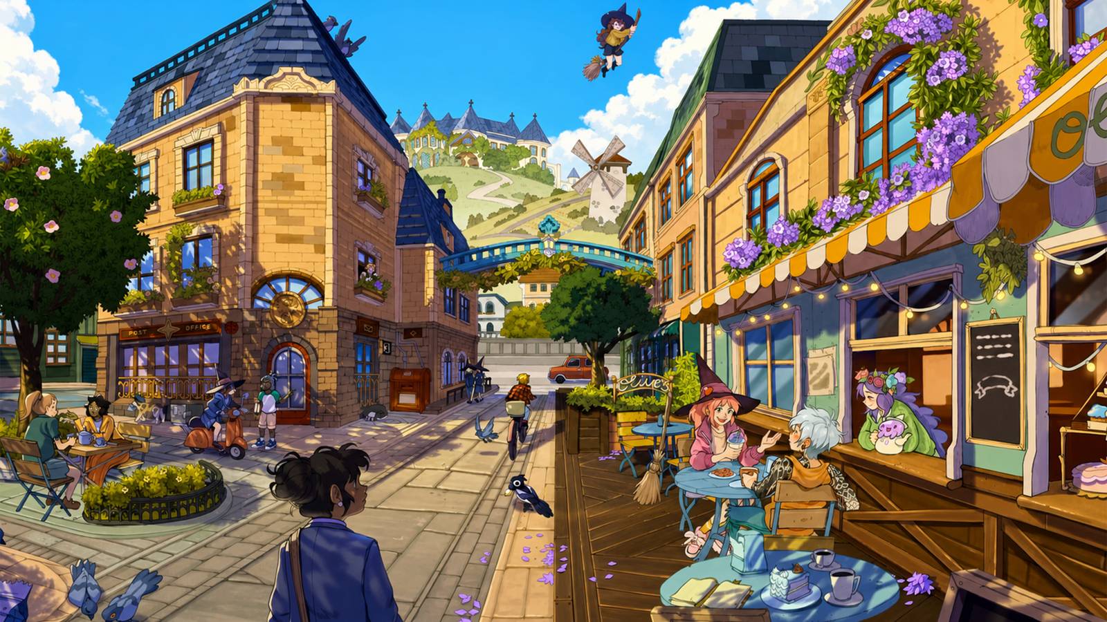 Game Simulasi Kehidupan Baru Mirip Hogwarts Legacy Ini Sudah Kalahkan Stardew Valley dalam Hal Percintaan 1 students living life in witchbrook s key art 1