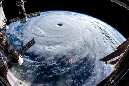 A Massive Typhoon Over Japan