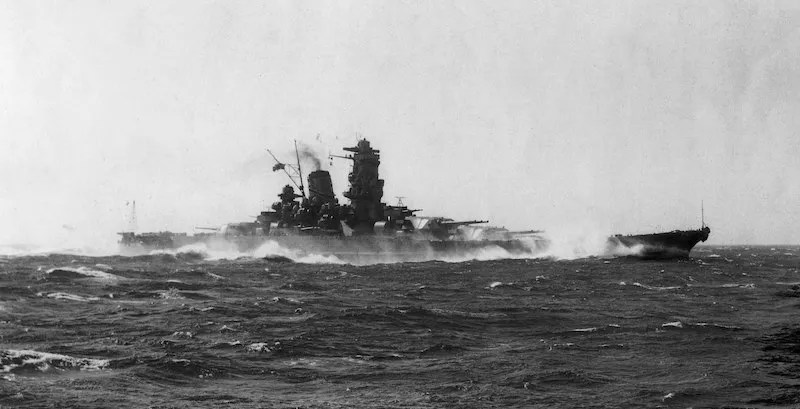 An Old Photo of the Yamato Battleship that was Made in Kure