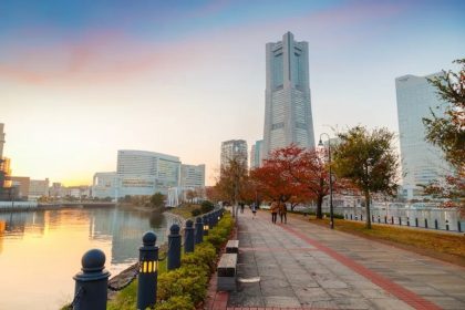 Sejarah Minato Mirai Yokohama, Kawasan Elit yang Berkilau 36 Landmark Tower in Minato Mirai at Sunset