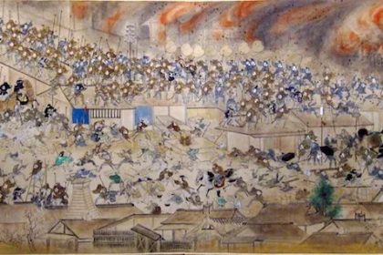 Kebakaran Besar Meireki di Tokyo | Backyard Tourism Vol. 5 33 A Painting of the Great Fire of Meireki 1