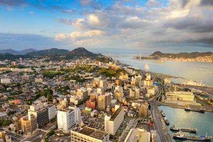 The View of Shimonoseki from Kaikyo Yume Tower