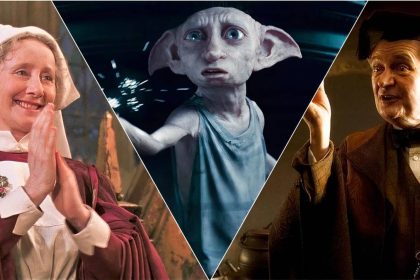 10 Karakter Harry Potter yang Jauh Lebih Kuat dari Perkiraan Penggemar, Berdasarkan Peringkat 58 a split image of madam pomfrey dobby the house elf and professor slughorn in harry potter
